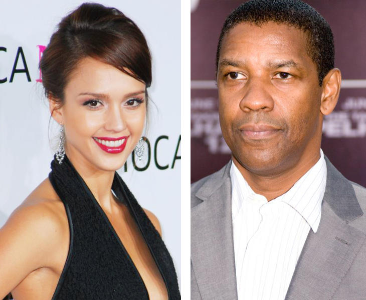 Jessica Alba and Denzil Washington 